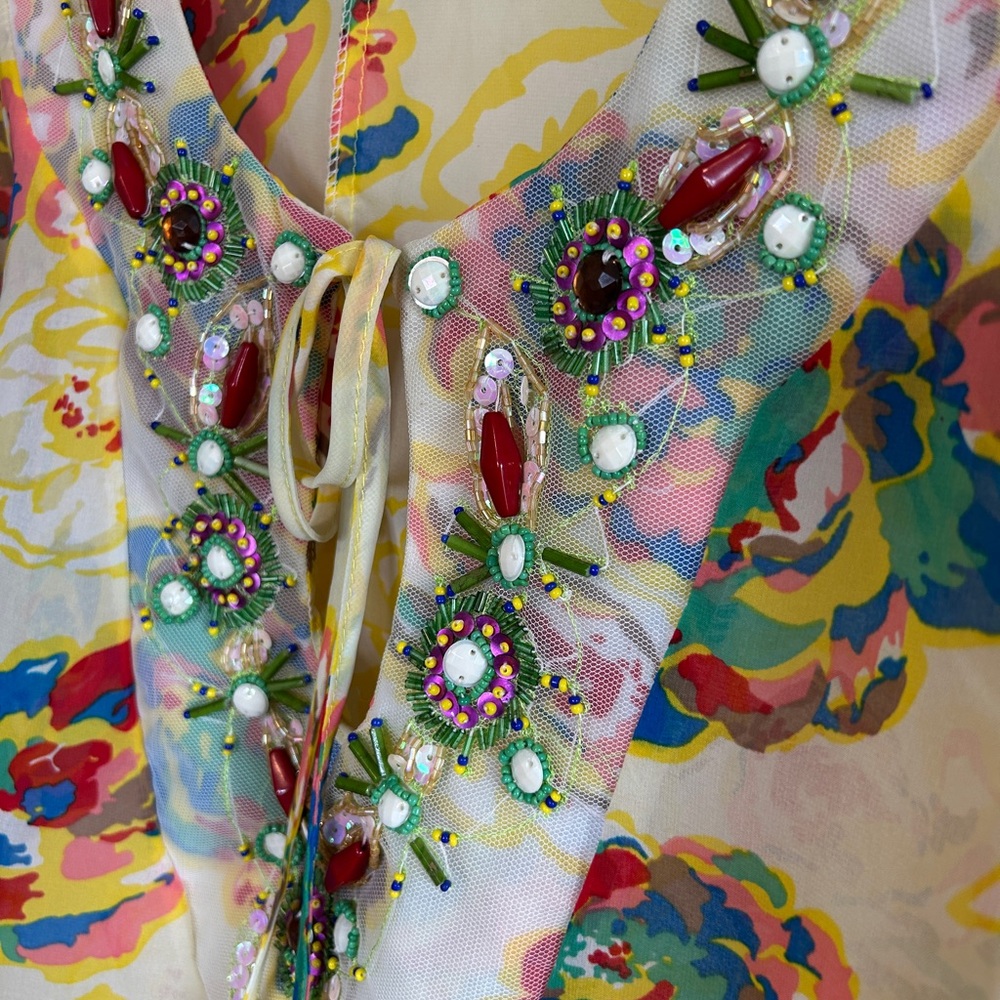 Multicolor Embellished Cover-Up